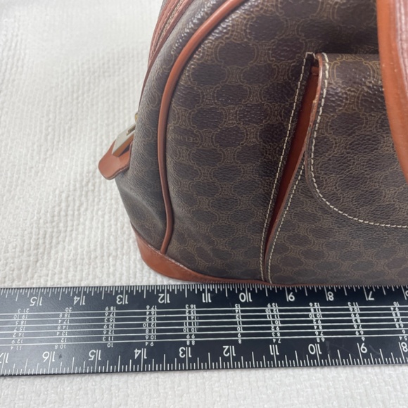 CELINE PARIS STUNNING VTG Macadam Brown Dome Satchel MC99/1 GUC W/COA - Picture 12 of 16